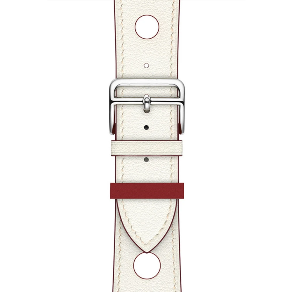 Последняя модель ремешка для Apple Watch Series 3 2 1 38 мм 42 мягкий три отверстия кожаный