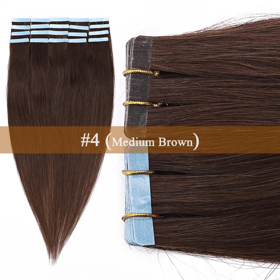 Fita em Extensões de Cabelo Humano em Linha Reta sem Emenda Cola na Extensão do Cabelo S-noilite Polegada - pc Remy Invisível Lados Dobro 16 2.5 g 12 High Quality Apliques e perucas