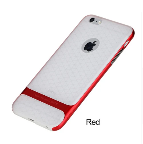 Transparent Red Чехол Rock Royce для iPhone 6 Plus, роскошный гибридный чехол из ТПУ+ поликарбоната, Прозрачный чехол для iPhone 6S plus, Прямая поставка - Цвет: Transparent Red