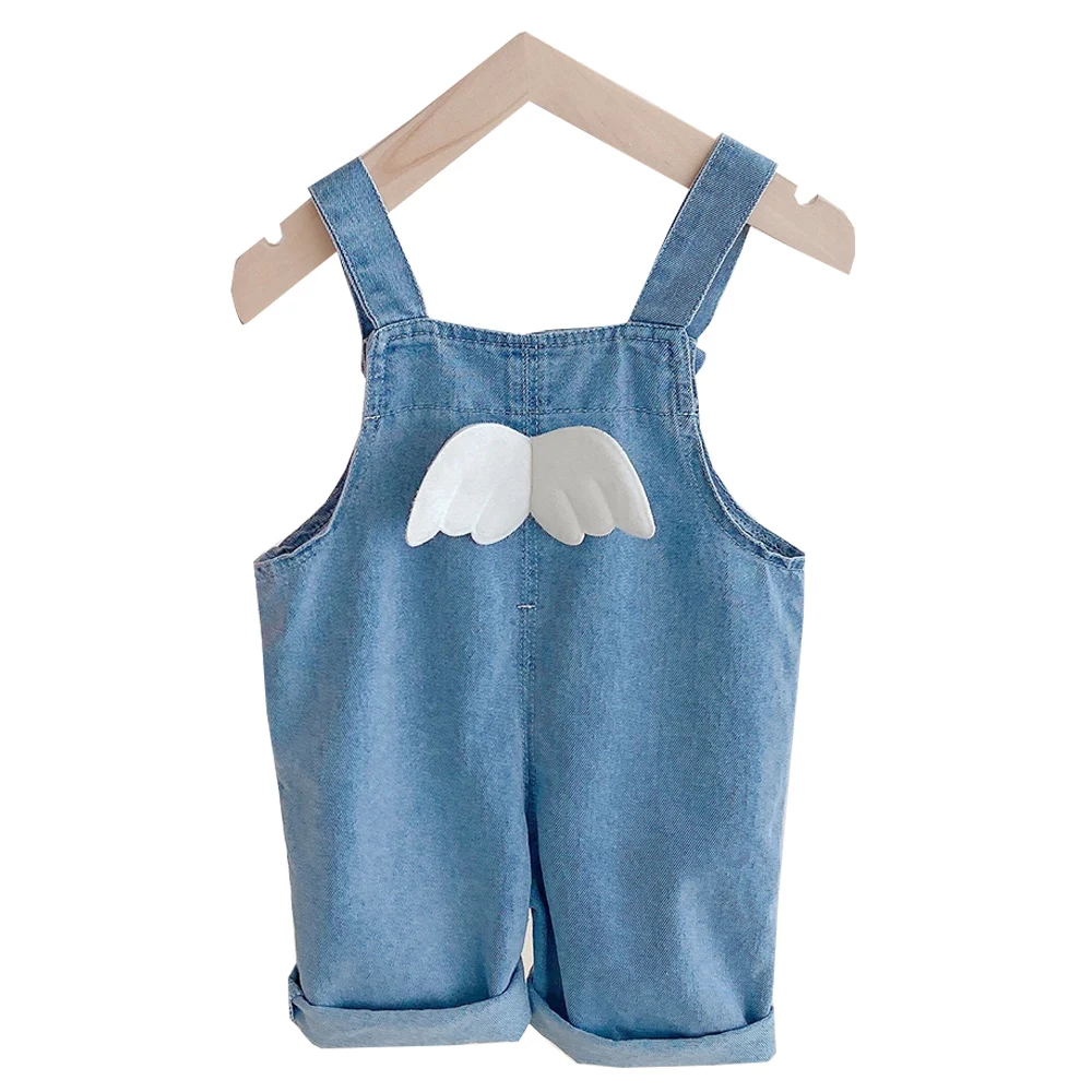 Новое поступление Летняя 2021 комбинезон для маленьких девочек синие джинсы