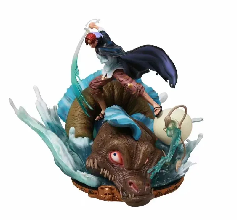 27 см аниме one piece Red Hair Shanks ездить на драконе Battle Ver. Статуэтка GK из ПВХ
