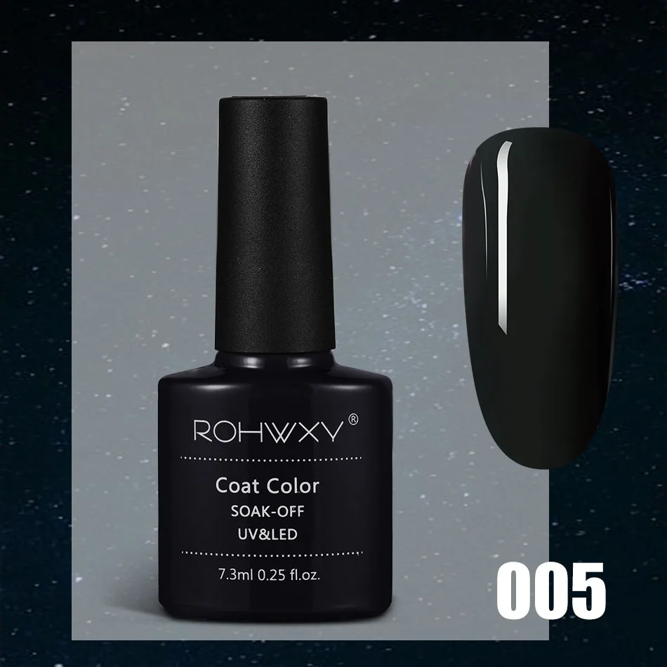 A005 ROHWXY 7,3 мл Гель-лак для ногтей для маникюра 60 цветов УФ-светодиодный Гель-лак впитывающий Гель-лак для рисования Гель-лак Инструменты для дизайна ногтей - Цвет: A005