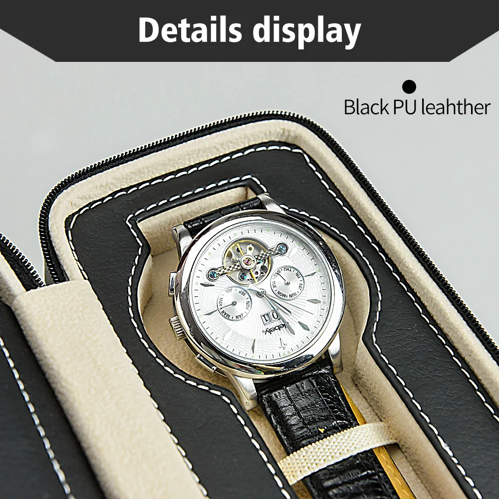 Кожаная Коробка для путешествий с двумя часами упаковочный чехол сделано в