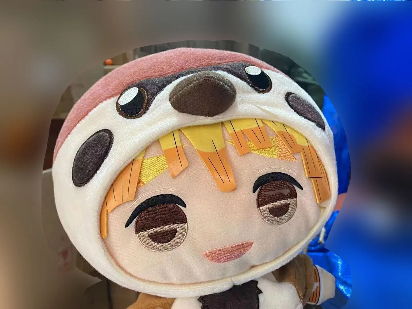 &iexcl;30cm en stock! Figura de anime de Demon Slayer, Zenitsu Agatsuma de peluche de juguete, original japon&eacute;s-5
