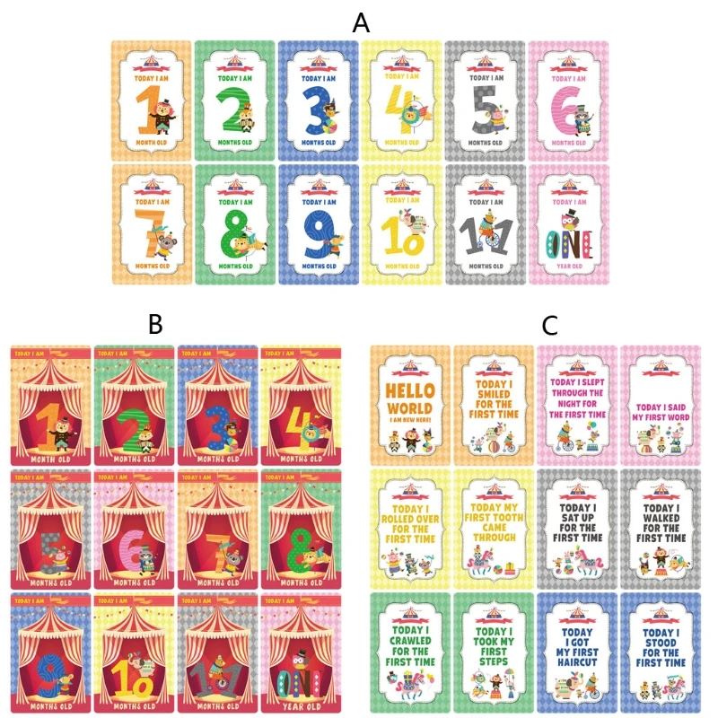 

12 Sheet Milestone Photo Sharing Cards Gift Set Baby Age Cards Baby Milestone Cards Baby Photo Cards Newborn Photo Gift