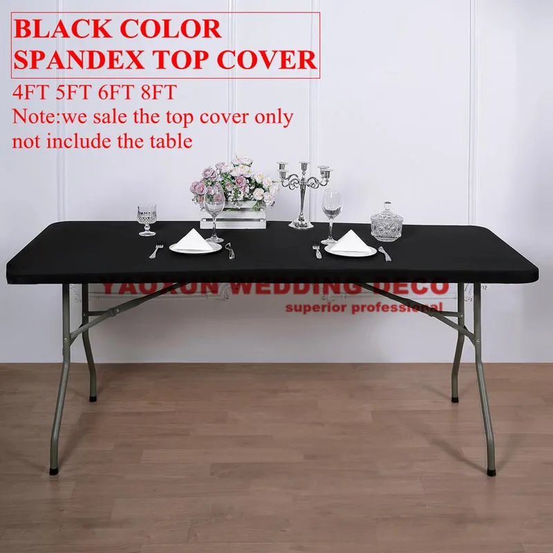 

6FT 8FT Spandex Table Topper Rectangle Stretch Tablecloth Cover Wedding Table Cloth Event Hotel Decoration