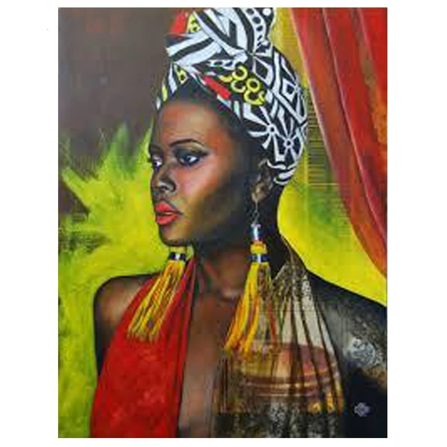 5D алмазная живопись сделай сам Африканская женщина вышивка крестиком квадратные
