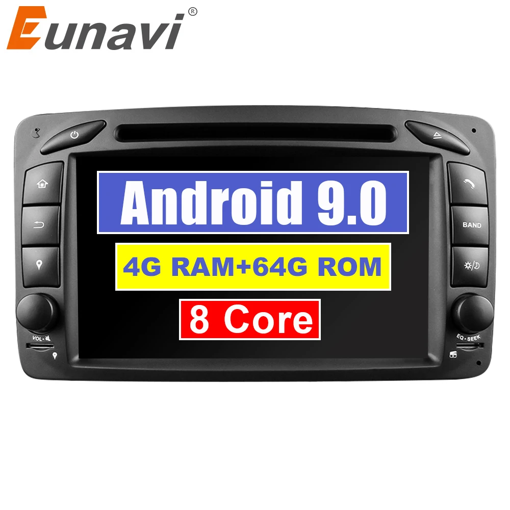 Eunavi 7 &quot2 Din Octa 8 ядерный Android 9 0 4G ram Автомобильный DVD Радио gps Navi для Benz c класс W203 W209 g
