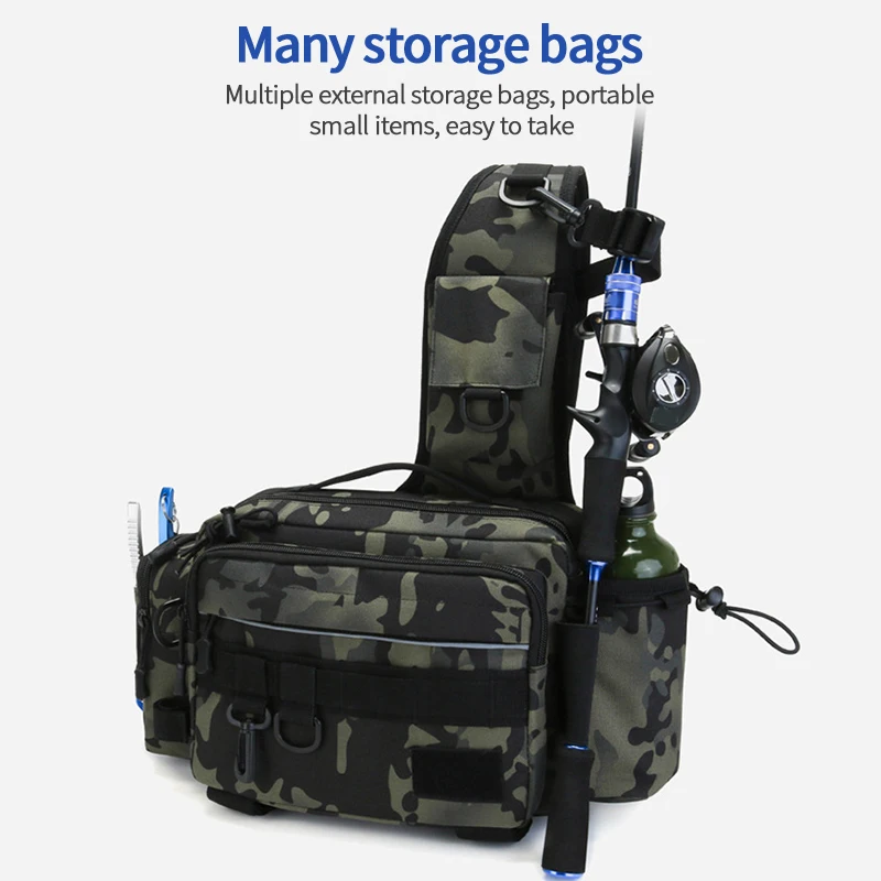 

Многофункциональная рыболовная тактическая сумка на одно плечо, поясной рюкзак, нейлоновая сумка для хранения