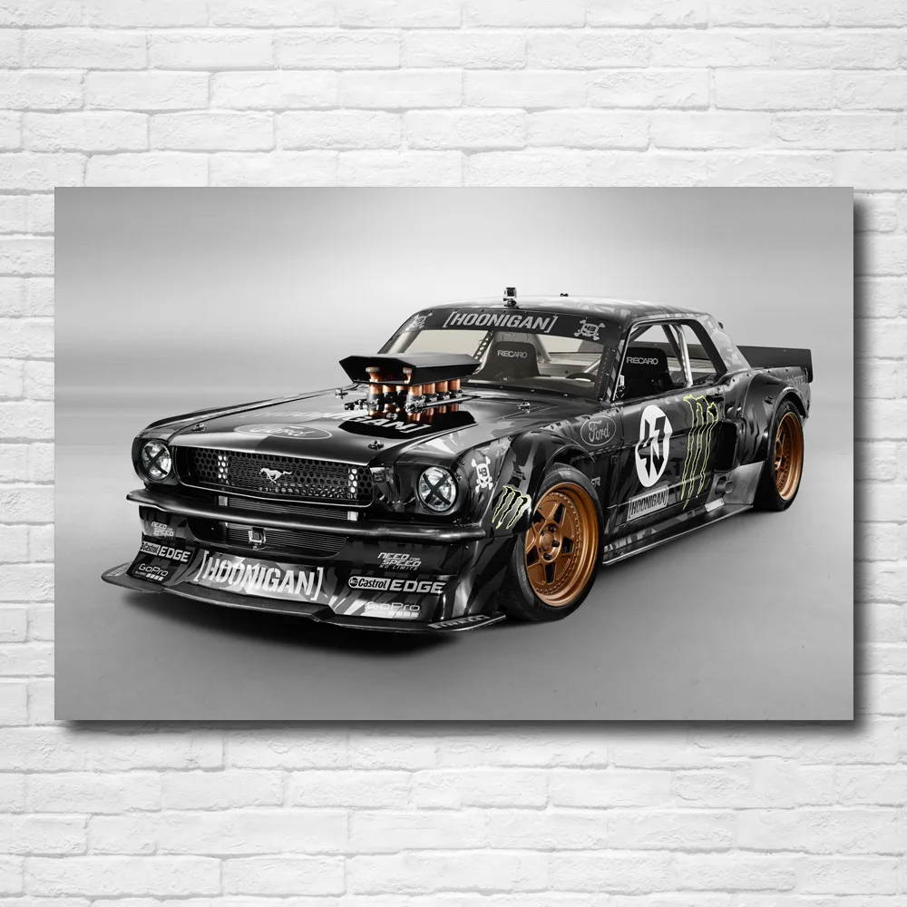 Ford Mustang drift тюнинг мышц горячий стержень автомобиль Холст Плакаты настенные