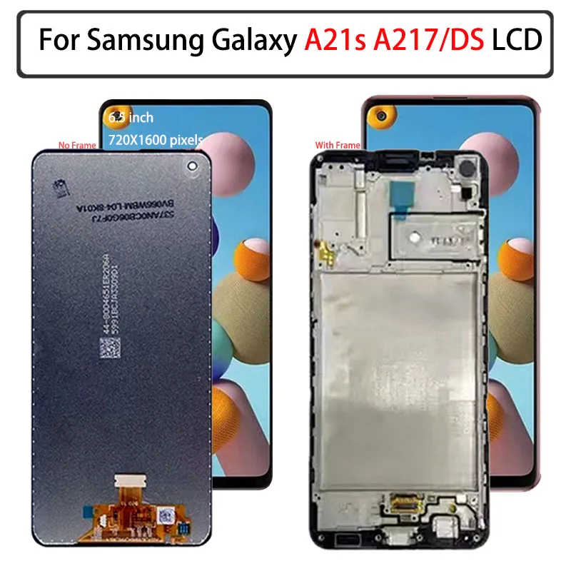

Для Samsung Galaxy A21s A217 ЖК-дисплей сенсорный экран дигитайзер с ЖК-дисплеем для Samsung A21s ЖК SM-A217F/DS дисплей 6,5 дюймов, оригинал, с ЖК-дисплеем