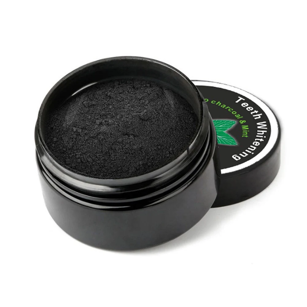 Бамбуковый уголь порошок для отбеливания зубов натуральный органический пятен