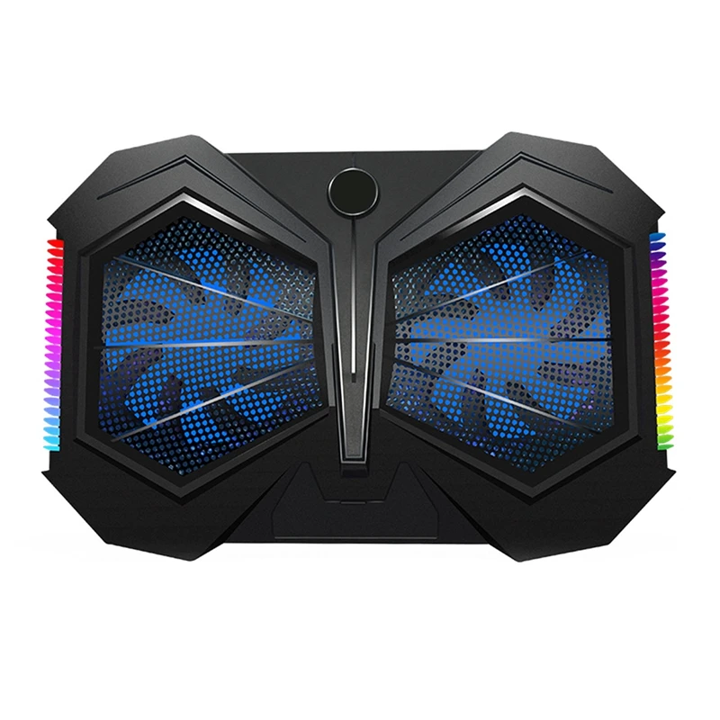 

Notebook Radiator Dual USB Port RGB Lighting Effect for 12-17 Inch Notebook Computer Cooling Pad Notebook Computer Stand
