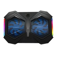 notebook radiator dual usb port rgb lighting effect for 12 17 inch notebook computer cooling pad notebook computer stand