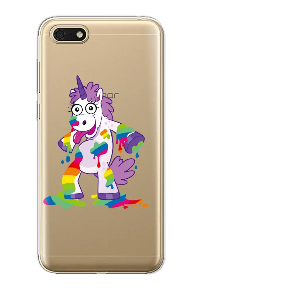 Радужный Единорог для huawei Honor 7A 5 45 дюймов Чехол Силиконовый мягкий ТПУ чехол