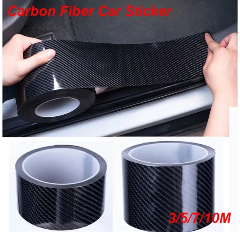 

Car Stickers Auto Bumper Strip Fiber Film for Car Door Pedal Anti-collision Door Sill Protector car products