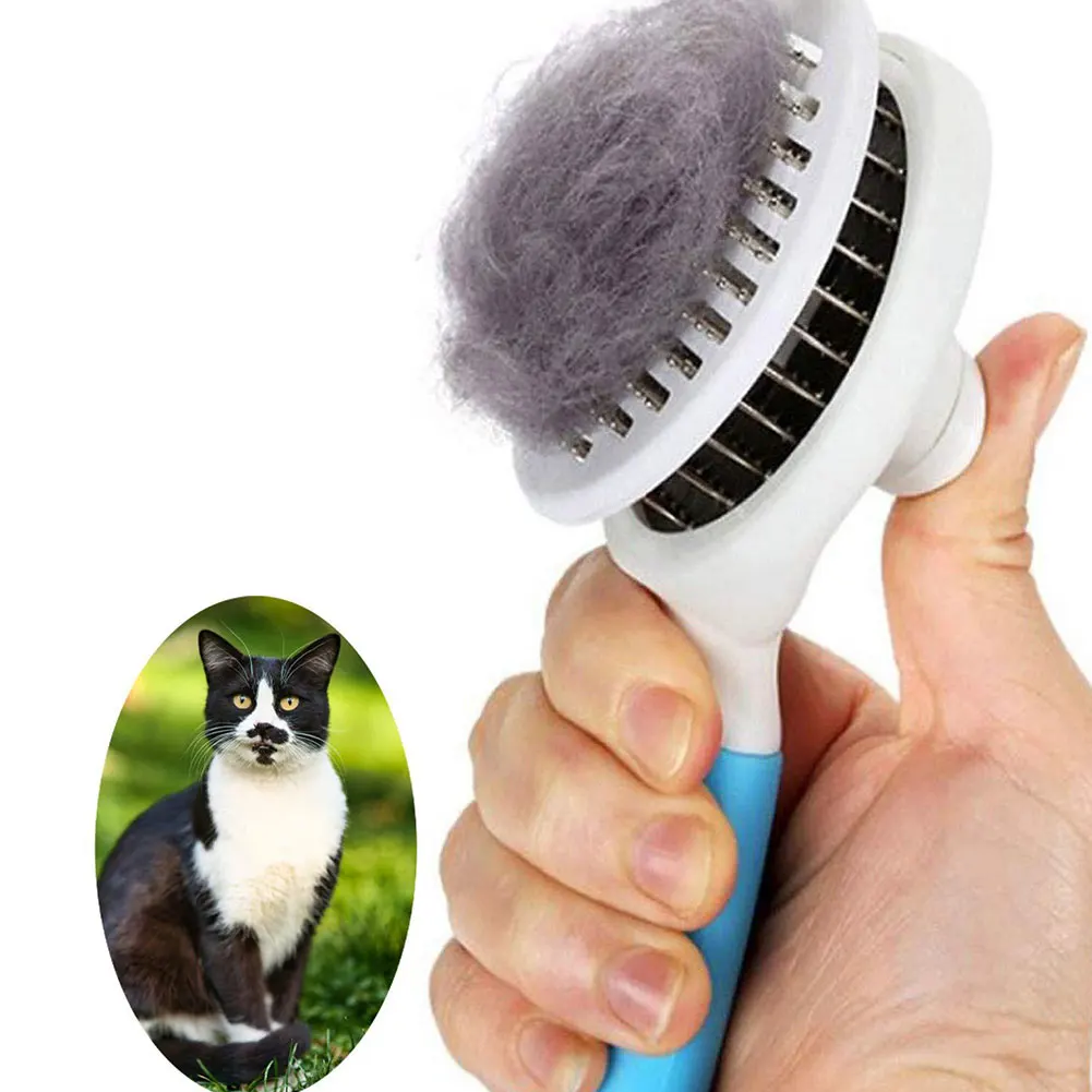 

Dog Hair Removal Comb Grooming Cats Comb Pet Products Cat Flea Comb Pet Comb For Dogs Grooming Toll Automatic Hair Brush Trimmer