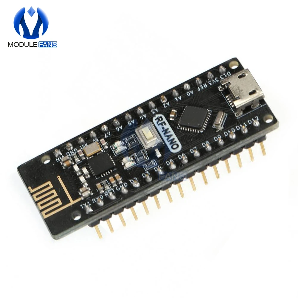 RF-Nano V3.0 Micro USB плата ATmega328P QFN32 5 в 16 м CH340 интегрированная NRF24l01 + 2 4G Беспроводная для