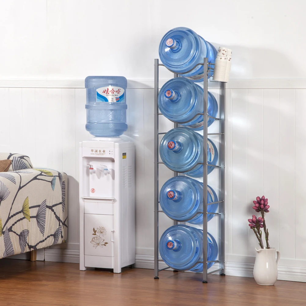 

5-Tier Water Rack Stainless Steel Heavy Duty Water Cooler Jug Rack-30042320