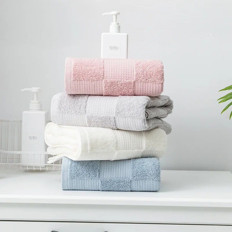 

Solid Color Barth Towel Strong Absorption Bathrobe Head Wrap Quick Dry FaceTowel Household Hand Towel Set Bathroom