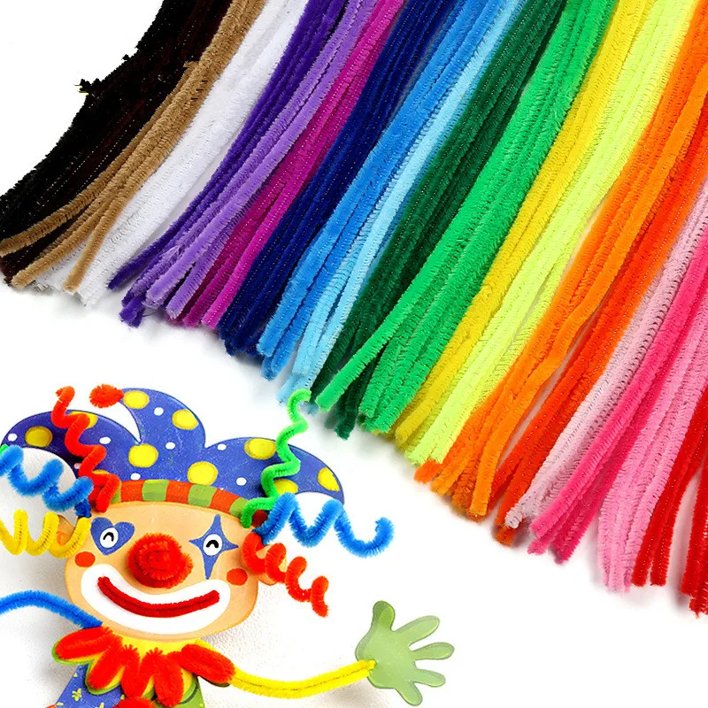 50 шт. цветные креативные плюшевые железные проволочные спиральные палочки