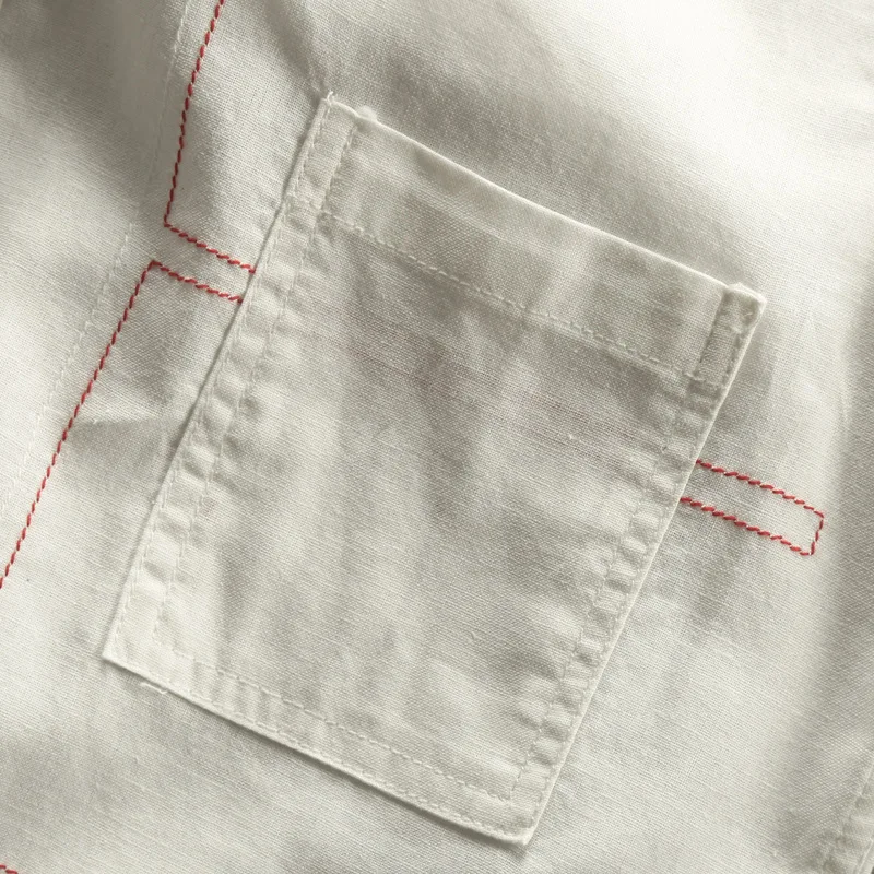 

Men's Cotton Linen Shirts Long Sleeve Casual Slim Mandarin Collar Shirts High Quality Male Breathable Clothing Tops