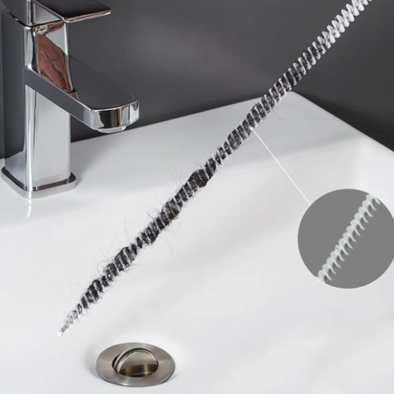 Щеточка для дренажа трубопроводов пластиковый крючок очистки канализации