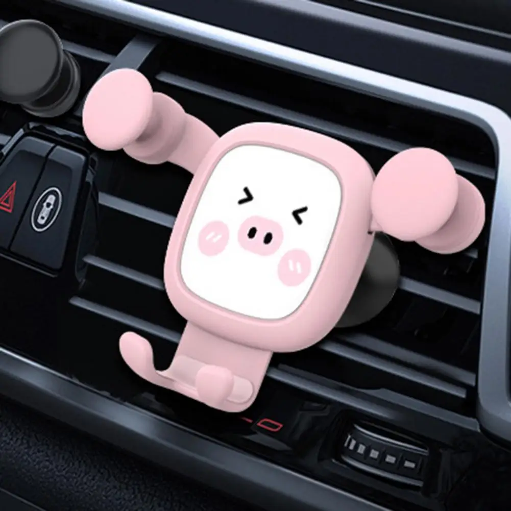 

Easy Installation Silicone Pad Creative Pig Car Phone Gravity Bracket for Vehicle