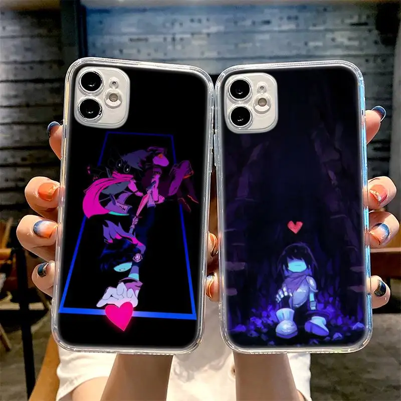 

Deltarune Pixel Game Phone Case Transparent For iPhone 13 12 11 Mini Pro X XR XS Max 6 6s 7 8 Plus SE Cover Funda