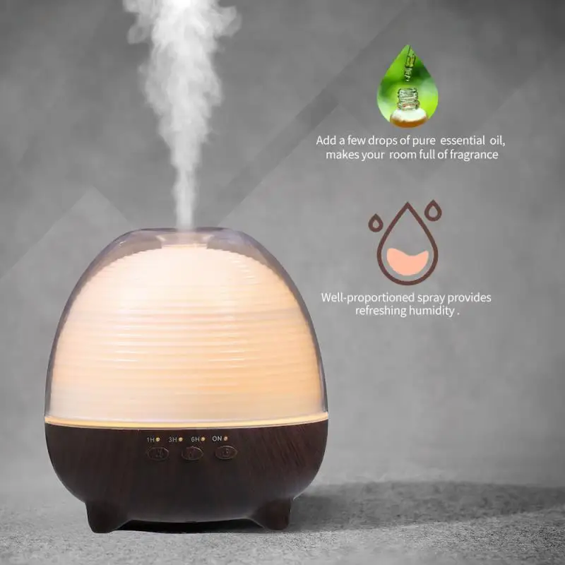 

600ml Ultrasonic Humidifier Essential Oil And Aroma Diffuser Controlled By Tuya App Air Humidifier With 8 Colors Light For Home