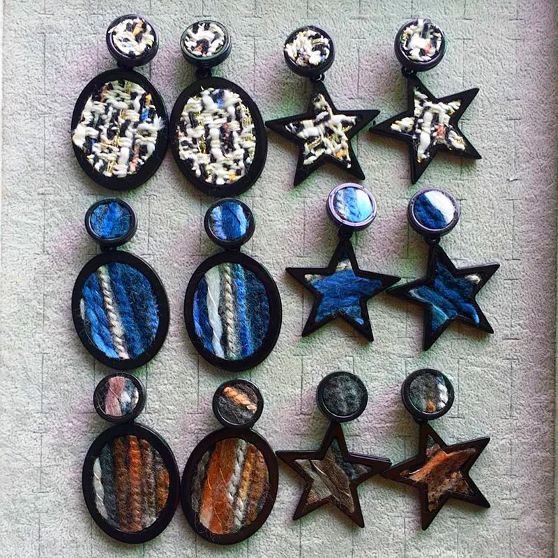 FishSheep корейские большие эффектные серьги для женщин новые осенние зимние