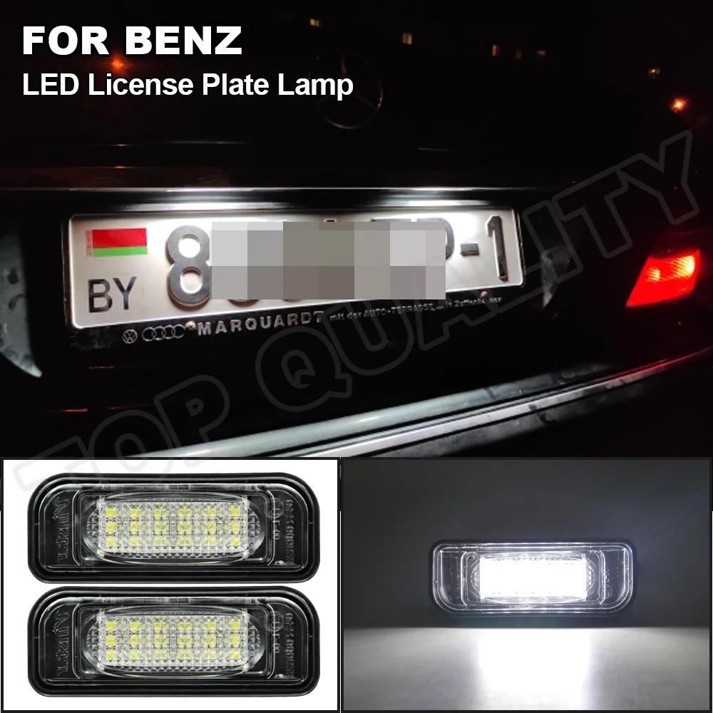 

For Mercedes Benz S-Class W220 S320 S350 S500 S55 S600 S65 Canbus White LED Rear Number License Plate Light For Benz W220 99-05