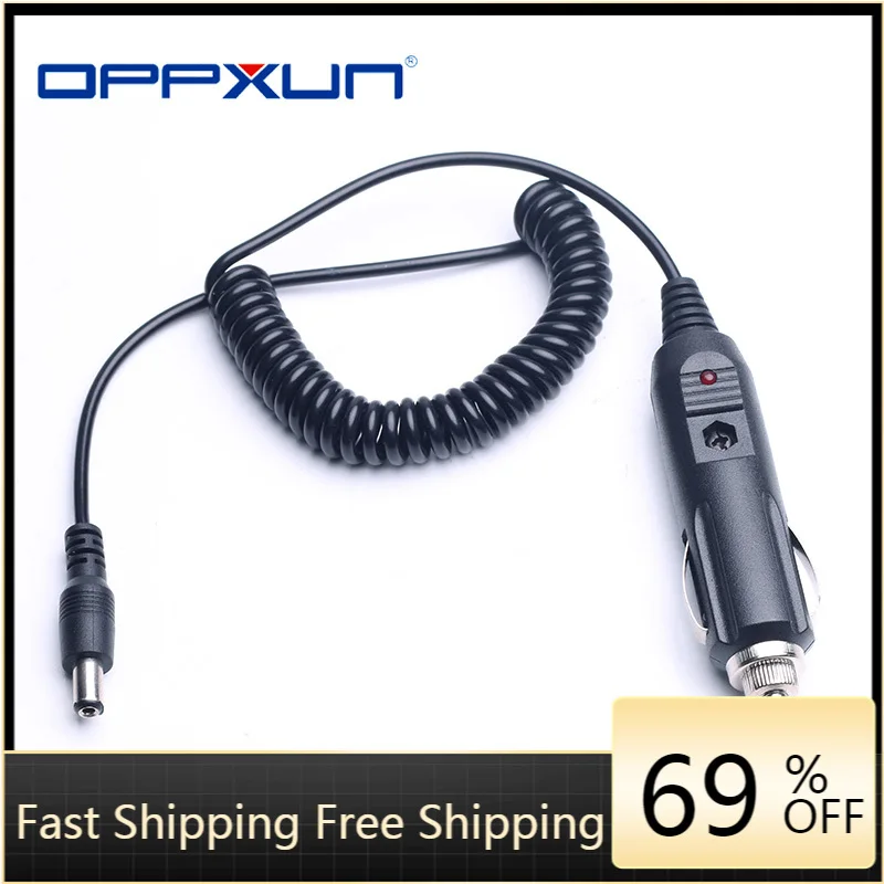 Car Charger Cable For Two-Way Baofeng Walkie Talkie UV-5R UV-5RE 5RA 82 3R Radio Cigarette Lighter Slot 12V DC Power Charge Cord | Мобильные