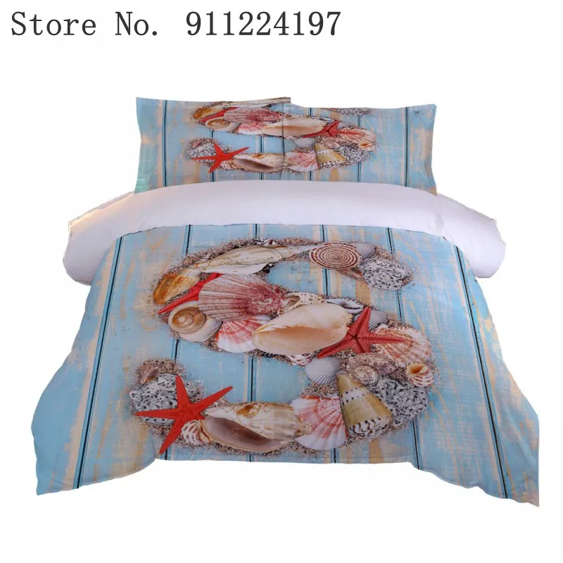 

Seafood Duvet Cover Comforter Bedding Set 3D Printing Luxury 3pcs Quilt Cover Single Double Queen King Size Home Textile
