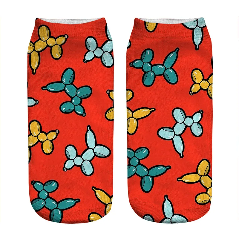 

2021 Women's socks kawaii Balloon Animal Dogs Printed Socks Woman harajuku Happy Funny Novelty cute girl gift Socks for women