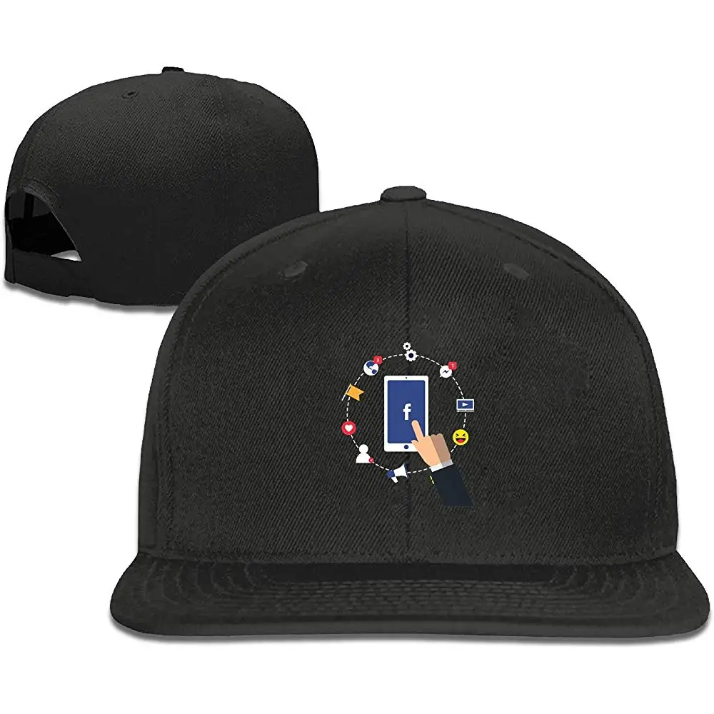 Бейсболка s для мужчин Be Social Snapback обычная черная кепка Классическая Кепка |
