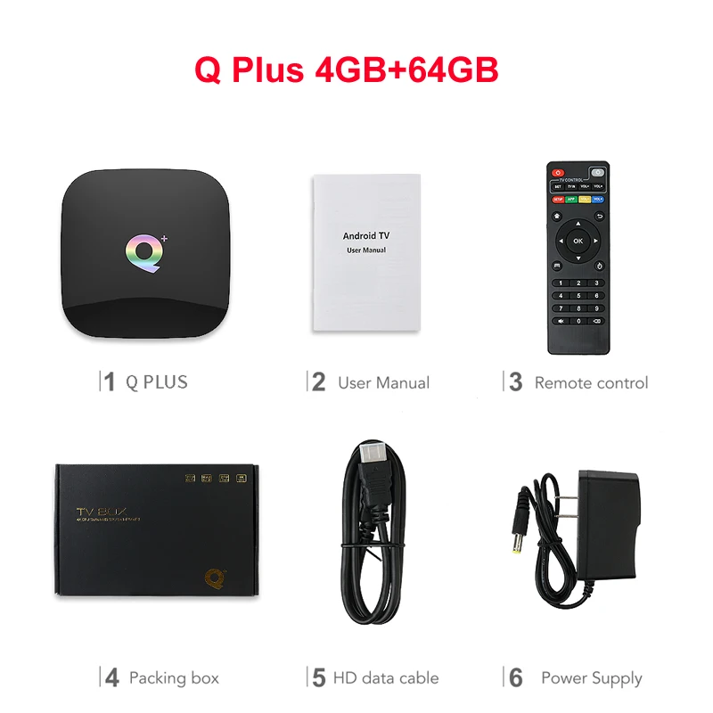 4G 64G Android 9,0 tv Box Q plus 4 Гб 64 Гб Allwinner H6 4 ГБ 32 ГБ 1080P H.265 6K HD медиаплеер 2,4G Wifi беспроводной Q+ телеприставка PK TX6 - Цвет: 4G 64G