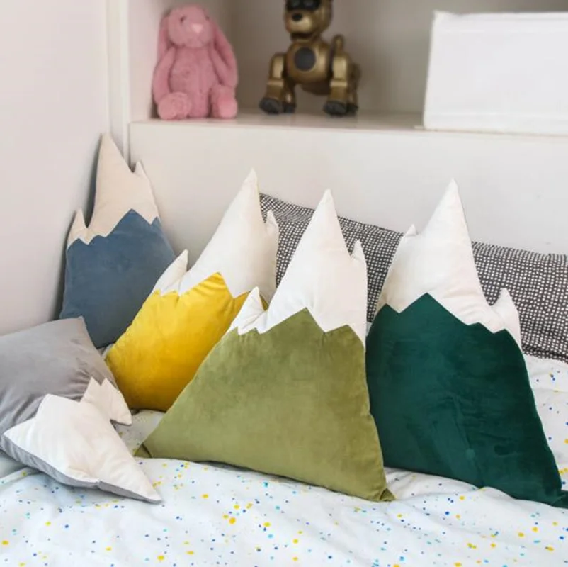 Детские подушки из хлопка с мультяшным треугольником детские для сна игрушки