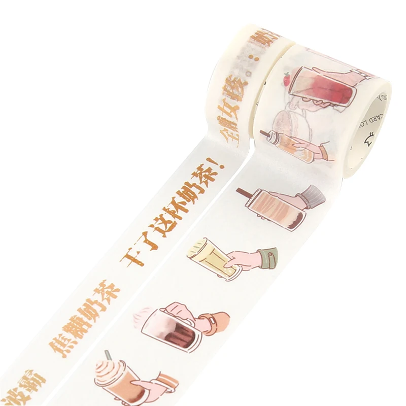 2 рулона Милые Японские закуски напитки сок декоративная клейкая лента васи DIY