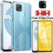 funda, realmi c21 Case & Glass for realme 8 8pro Cover Lens realme 7 pro Back Case oppo realme c 21 5g Cover realmi 8 pro case