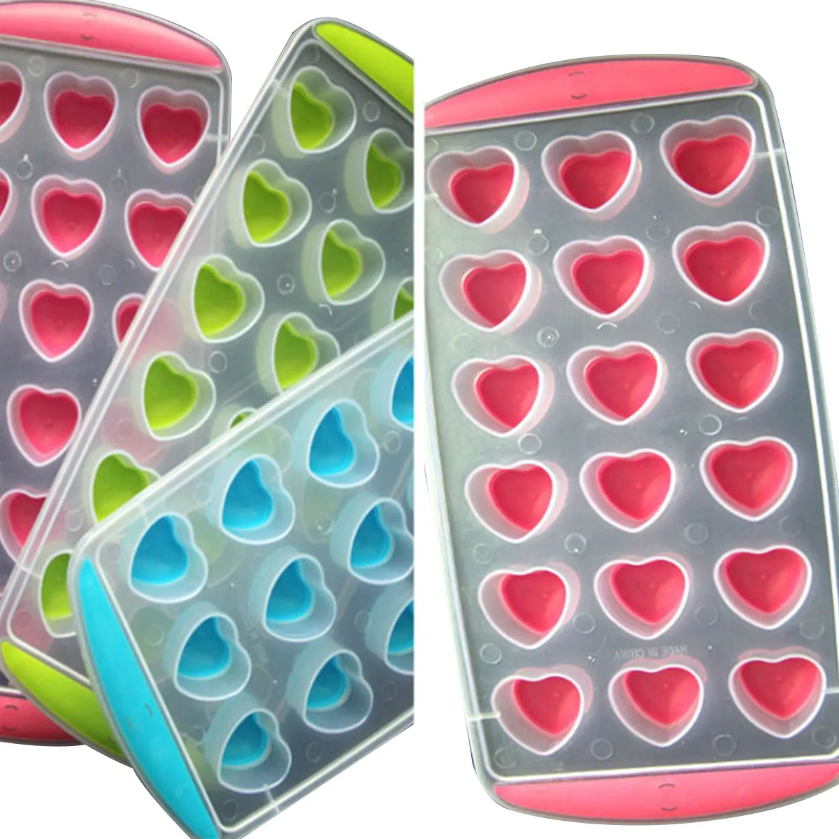 

Ice Cube Tray Silicone Heart Shape 11 Grid / 18 Grid Creative Ice Maker Non-Stick Suitable Ice Cube Mold Home Making Ice Cubes