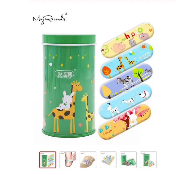 

50PCs Cartoon PE Waterproof Animals Style Adhesive Bandages Band Aid First Aid For Kids Children