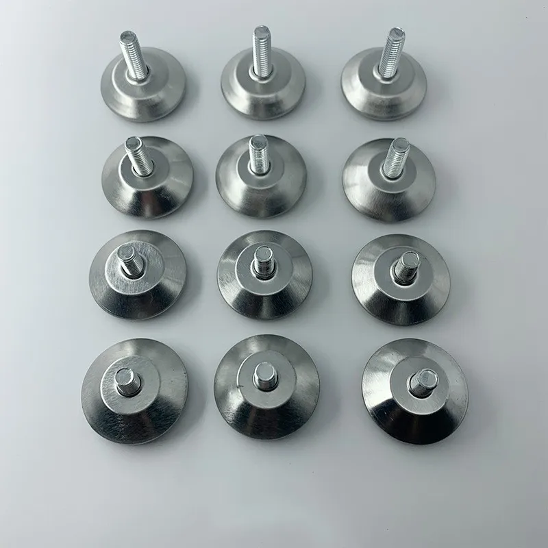 

4 Pcs/Lot M8-10mm/15mm/20mm/25mm 40 Diameter Iron Sheet Adjusting Foot, Black Pp Material Shelf Feet