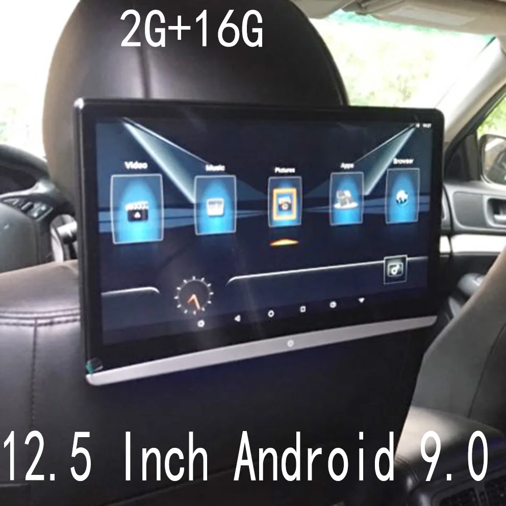 Монитор для подголовника автомобиля 12 5 дюймов Android 9 0 1920*1080 4K 1080P