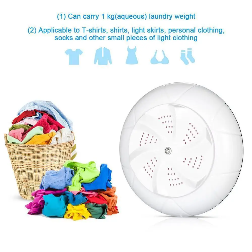 

Mini Ultrasonic Washing Machine automatic Washer Prevent Wheel Laundry Household dormitory machine Wave Winding portable