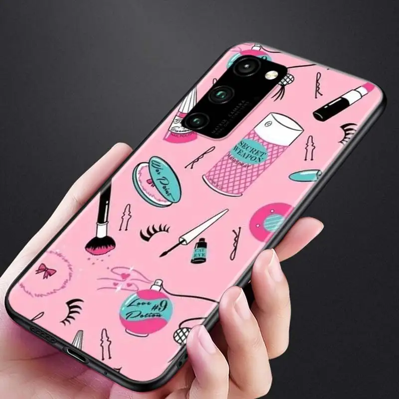 

Cosmetic lipstick for Huawei Honor 9A 9C 9S 9X 10 9 Lite 30 20 Pro 10i 8X 8 8A 7A 7C Pro Lite Black Phone Case