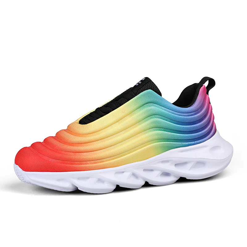 

BALENC Running Shoes for Men New Blade Men Sneakers Sport Non-slip Shock Absorber Breathable RAINBOW Shoes Zapatillas Hombre