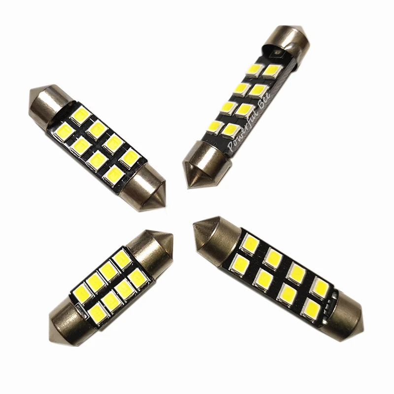 2 х черная доска C5W 4 Вт Мощность 2835SMD Белый светодиодный салона Купол лампы для
