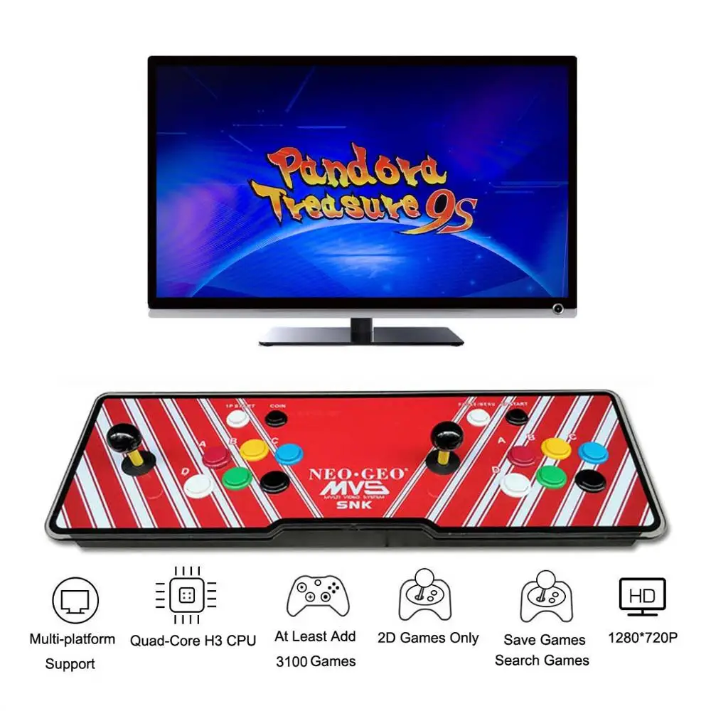 3D Pandora 7 2327 в 1 аркадная видеоигра консоль 1920x1080 Full HD 2 игрока аркадная машина Поддержка TF карты, чтобы добавить больше игр - Цвет: SNK