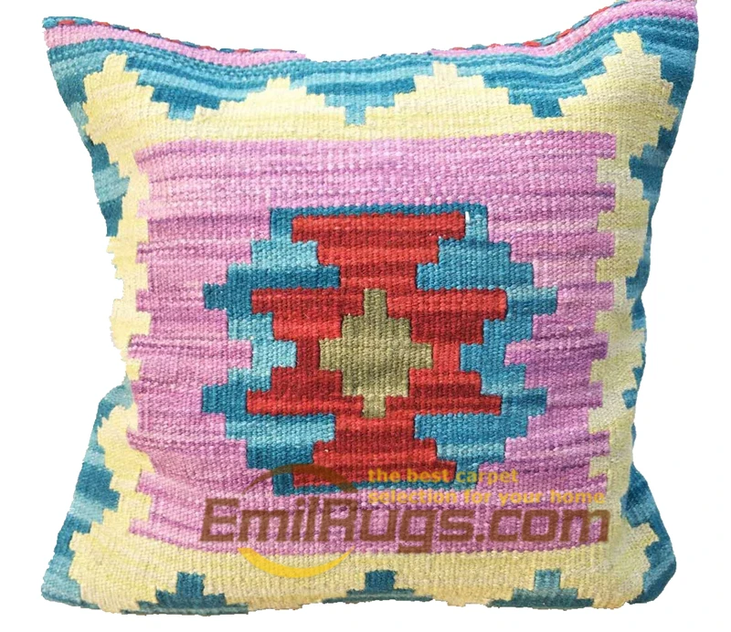 Геометрический домашний декор Цифровая ручная работа килим подушки ручной